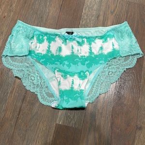 Green tie dye cheeky panties
